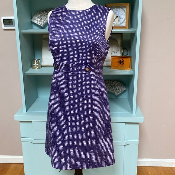 Tory Burch Sleeveless Dress with Silver Logo Details and Side Pockets - Size 6 - Picture 3 of 13